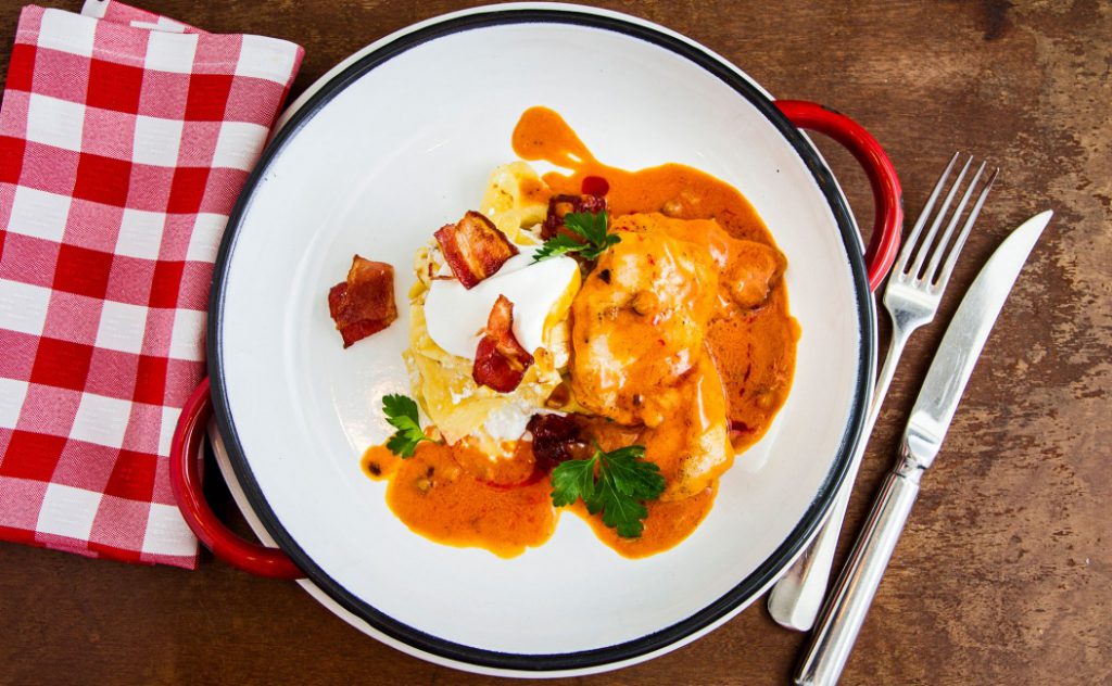 Meal of the Month Catfish Stew with Cottage Cheese Pasta (Restaurants