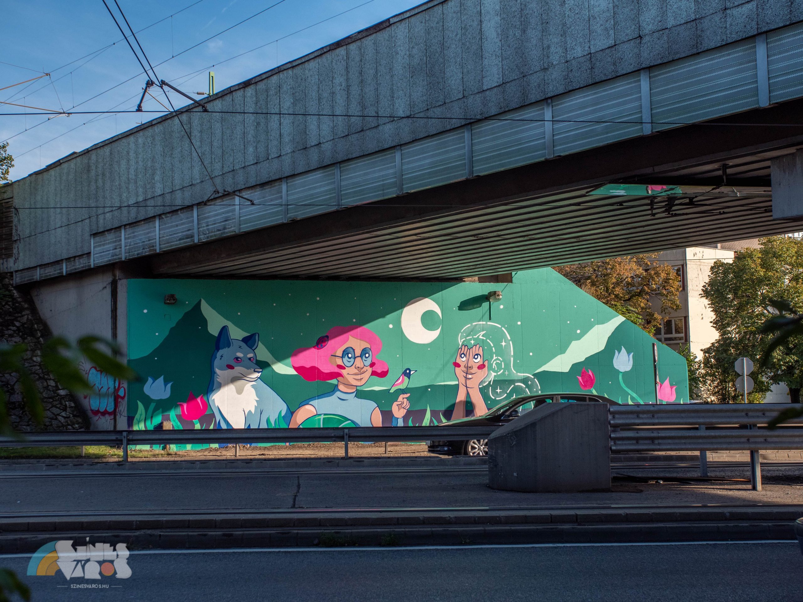 Gyerekrajzok inspirálták Budapest legfrissebb falfestményét