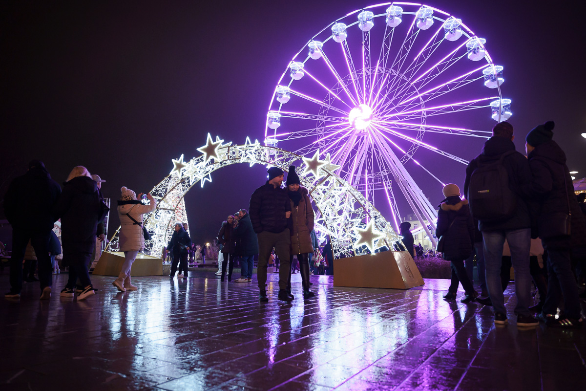 óriáskerék, karácsony, ünnep, december, tél, Győr