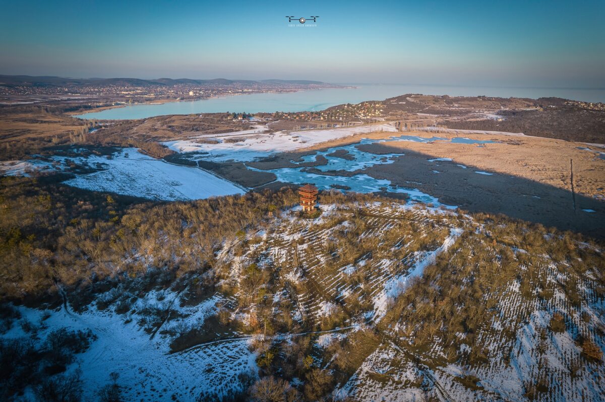 Tihany, Balaton, tél, téli kirándulás, természet, kilátó, Őrtorony-kilátó, január
