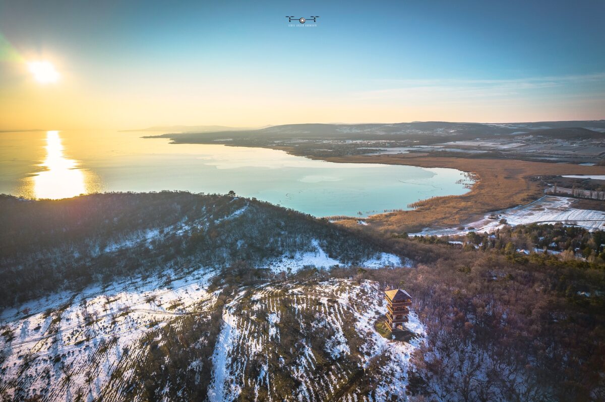 Tihany, Balaton, tél, téli kirándulás, természet, kilátó, Őrtorony-kilátó, január