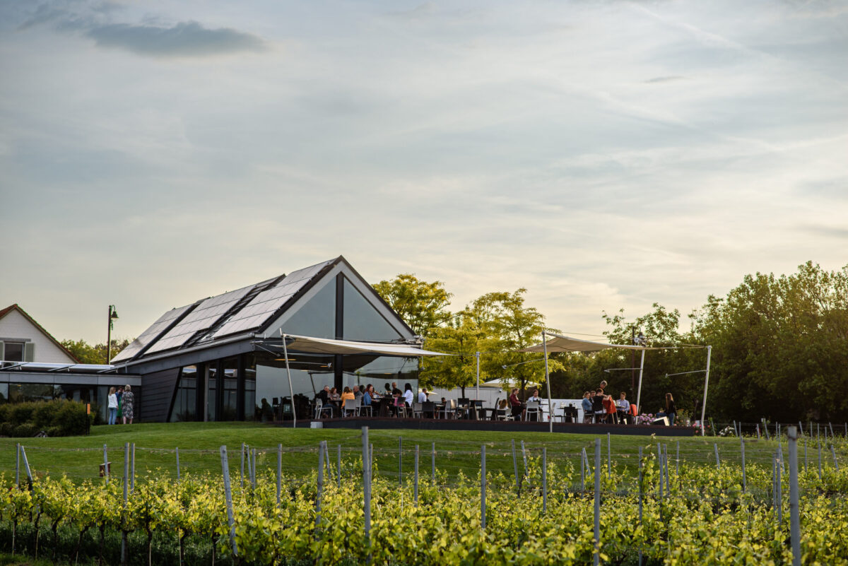 Etyeki Kúria Sparkling Estate restaurant with terrace