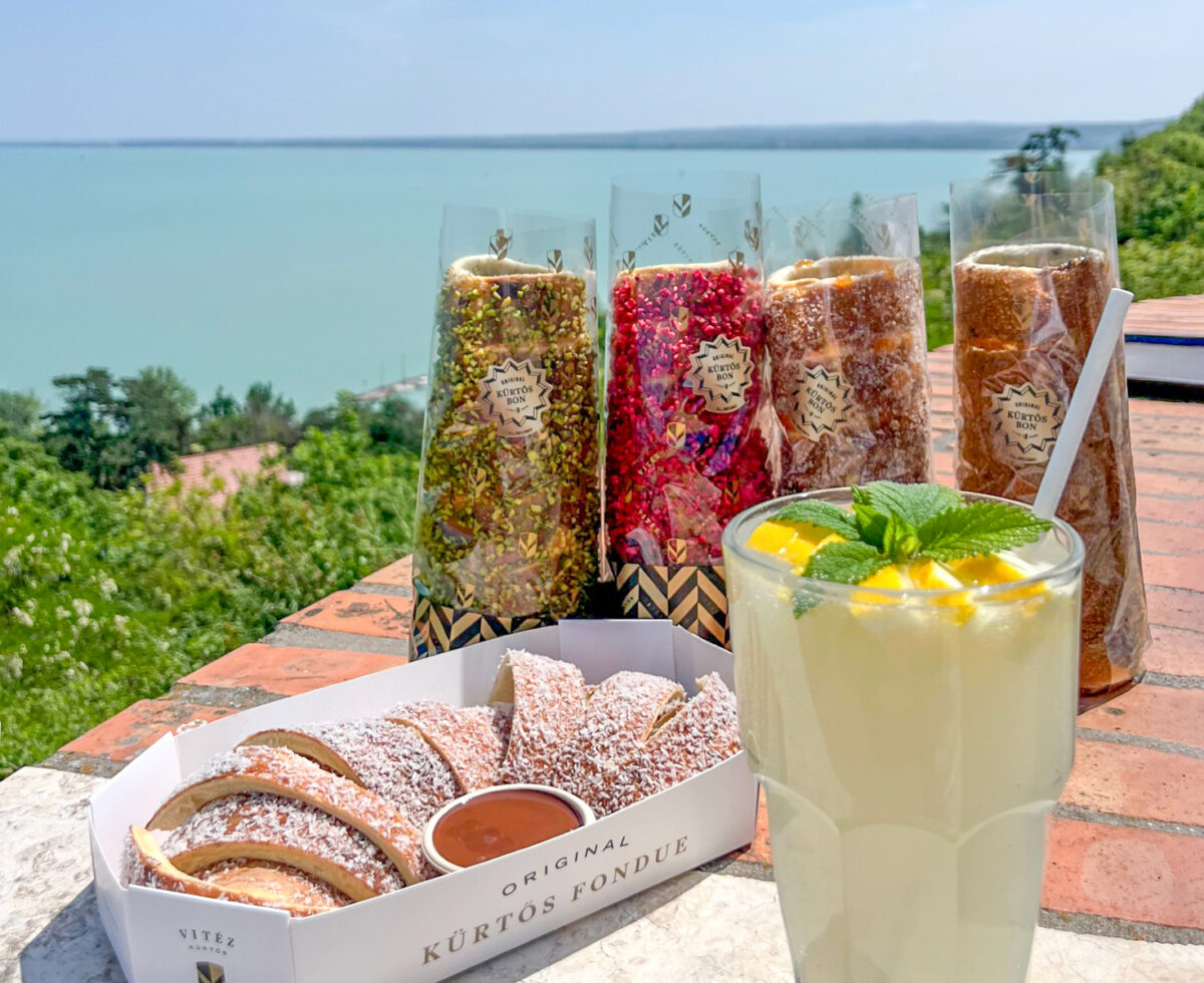 Vitéz Chimney Cake in Tihany restaurant on the Northern Shore of Lake Balaton