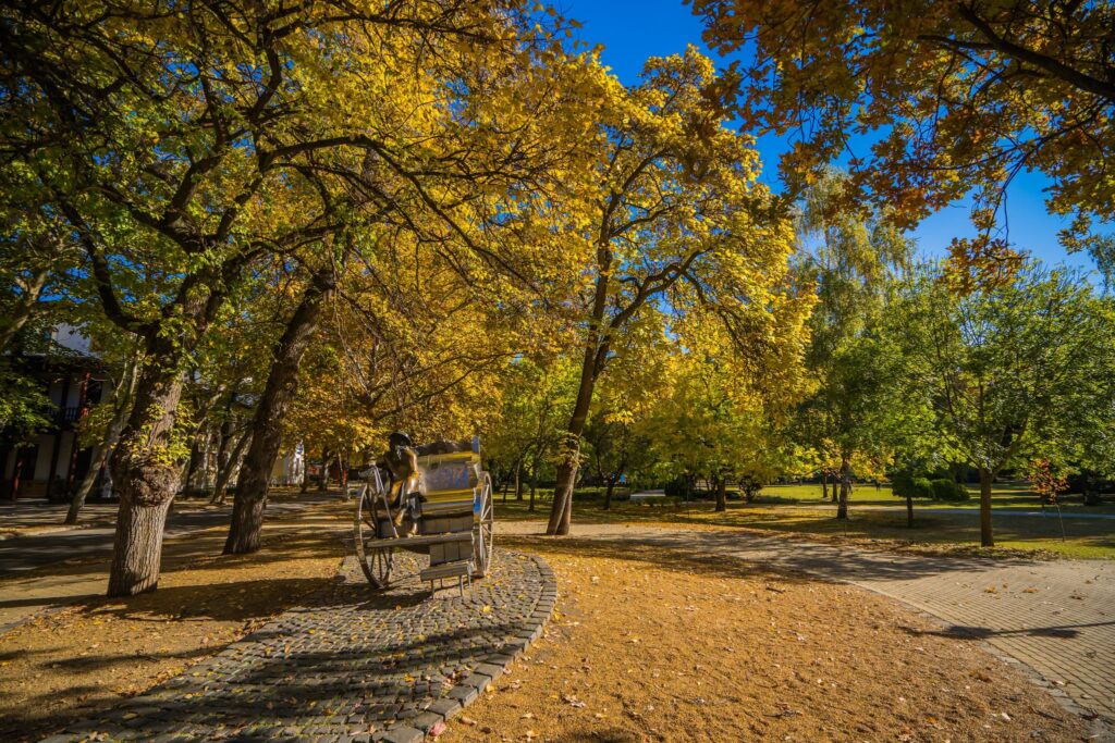 siófok séta, Ősz Siófokon, Jókai Park